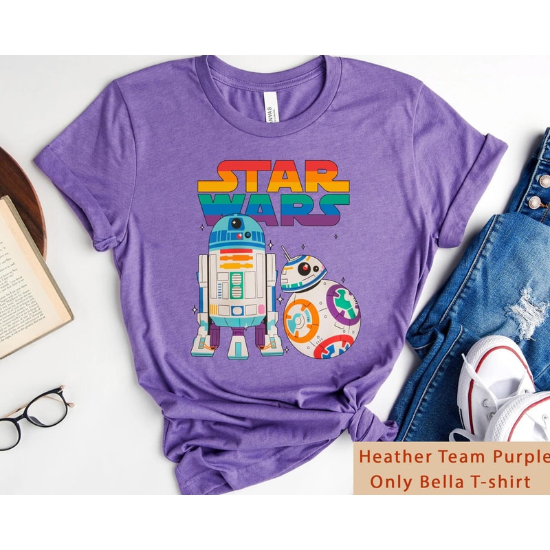 Star Wars Rainbow R2-D2 And Bb-8 Shirt Star Wars Pride Month T-shirt Galaxy's Edge Queer Pride Sweatshirt Gay Lesbian Pride Tee - 2.jpg