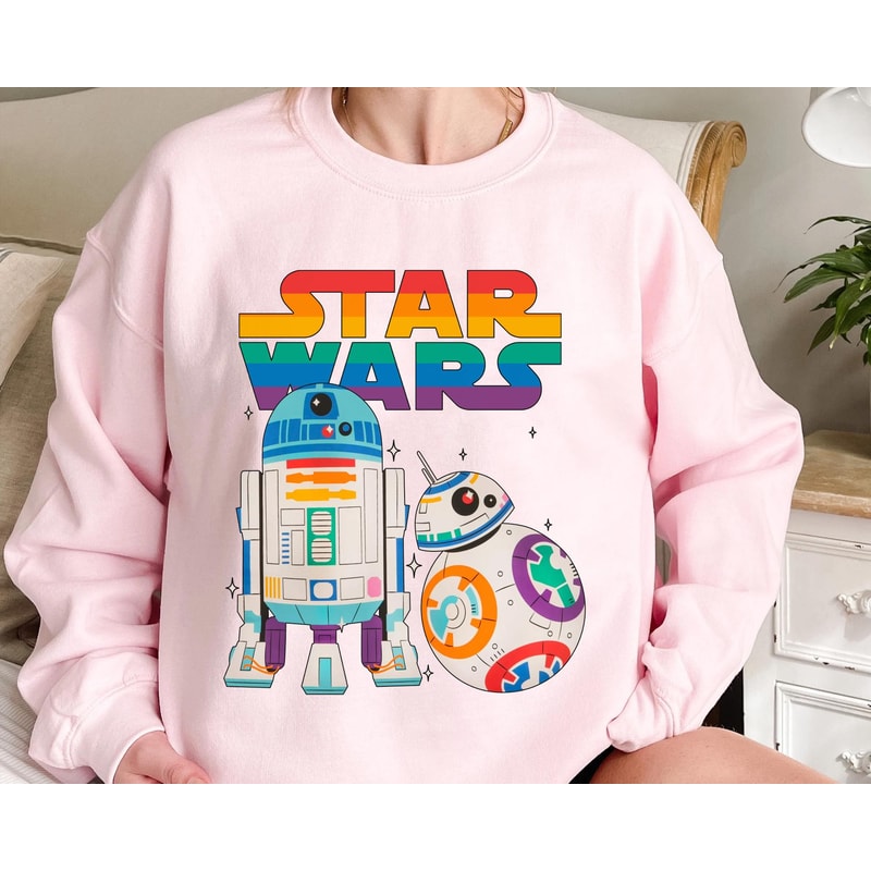 Star Wars Rainbow R2-D2 And Bb-8 Shirt Star Wars Pride Month T-shirt Galaxy's Edge Queer Pride Sweatshirt Gay Lesbian Pride Tee - 5.jpg