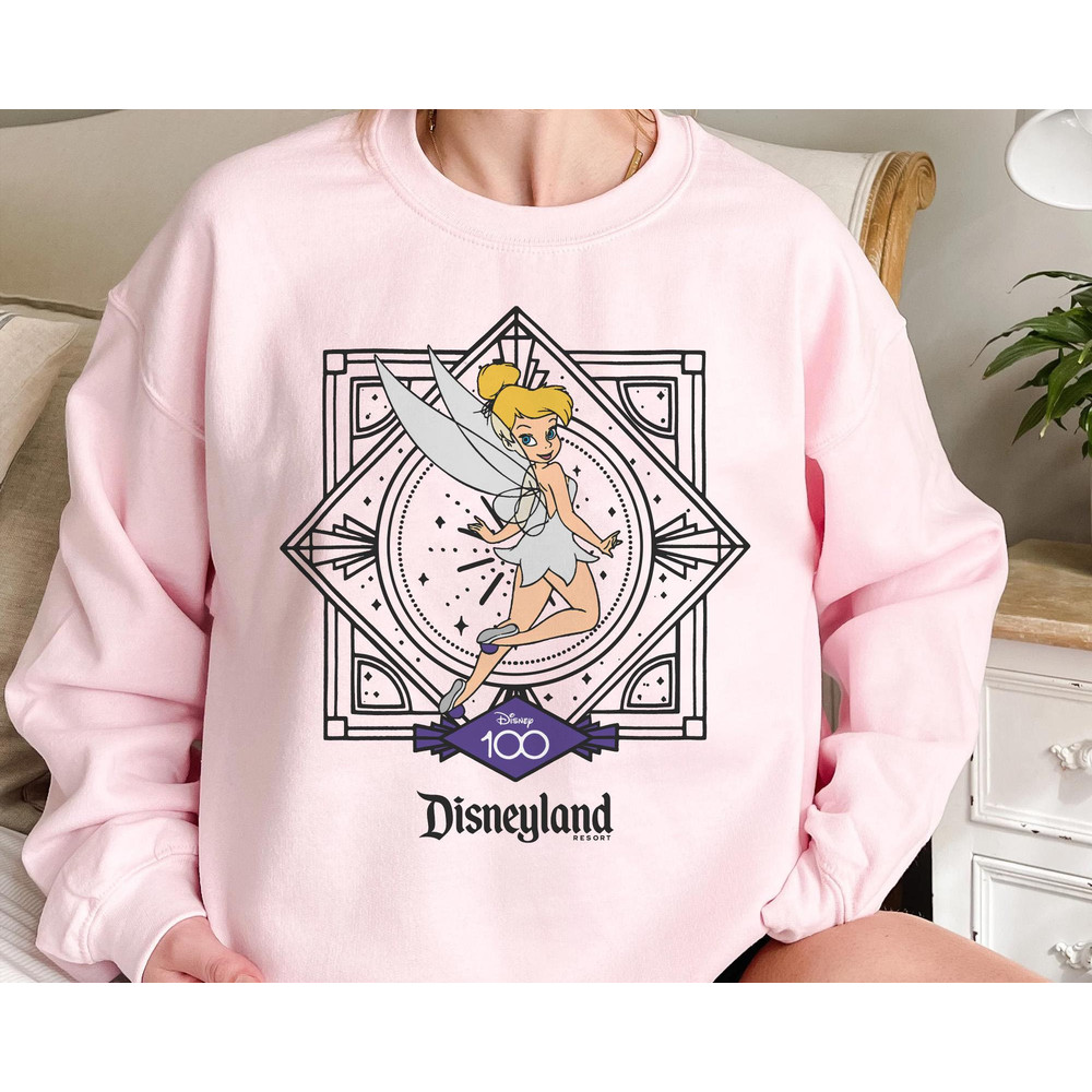 Tinker Bell Disney 100 Years Of Wonder Shirt  Peter Pan Disney100 Tee  Walt Disney Company T-shirt  Disneyland Platinum 100th Anniversary - 3.jpg