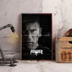 movie poster, film poster, the punisher poster, wall art, wall decor, prints, home decor, violence in the shadows