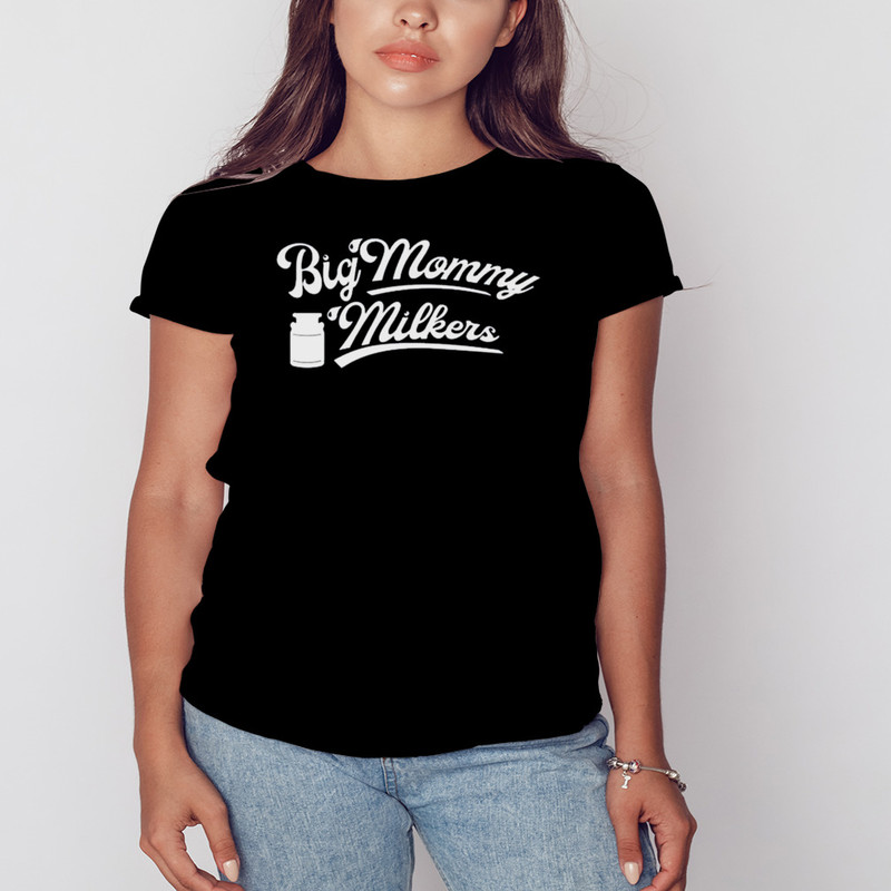 Logo Big Mommy Milkers White Shirt, Unisex Clothing, Shirt For Men Women, Graphic Design, Unisex Shirt