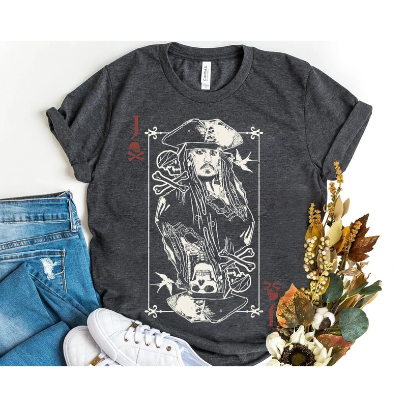 Disney Captain Jack Sparrow Playing T-shirt, Magic Kingdom Trip Unisex T-shirt Family Birthday Gift Adult Kid Toddler Tee - 1.jpg