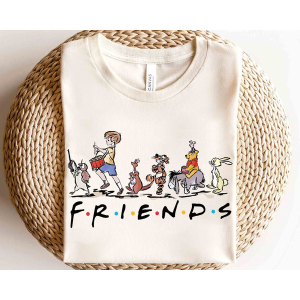 Cute Disney Winnie The Pooh & Friends Group Shot Retro Shirt, Tigger Piglet Tee, WDW Magic Kingdom Disneyland Family Vacation Holiday Gift - 1.jpg