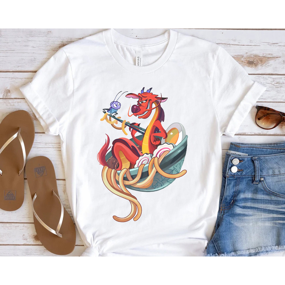 Disney Mulan Funny Mushu Dragon & Cri-Kee With Ramen Shirt, Magic Kingdom Trip Unisex T-shirt Family Birthday Gift Adult Kid Toddler Tee - 3.jpg