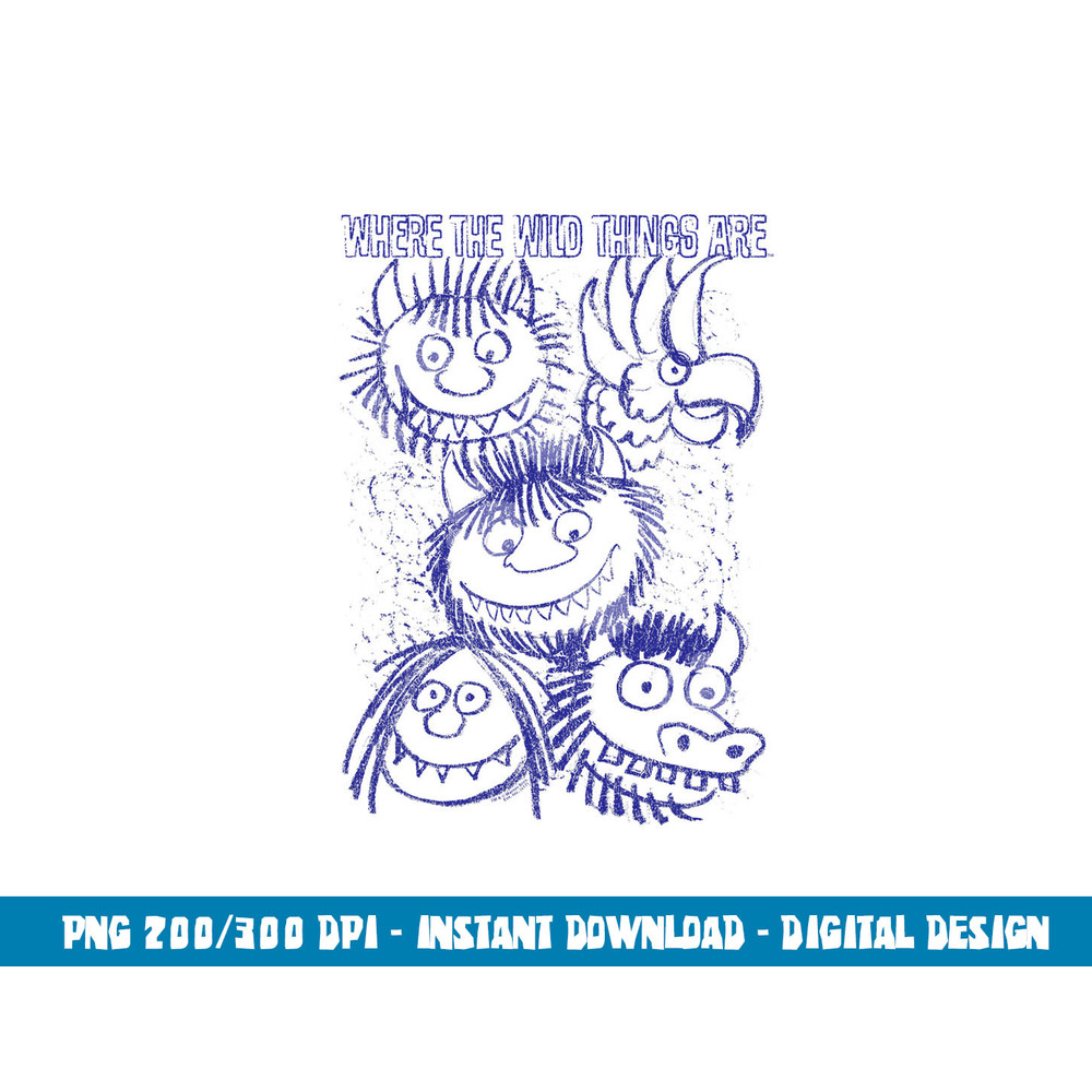 Where the Wild Things Are Wild Sketch png, sublimation .jpg