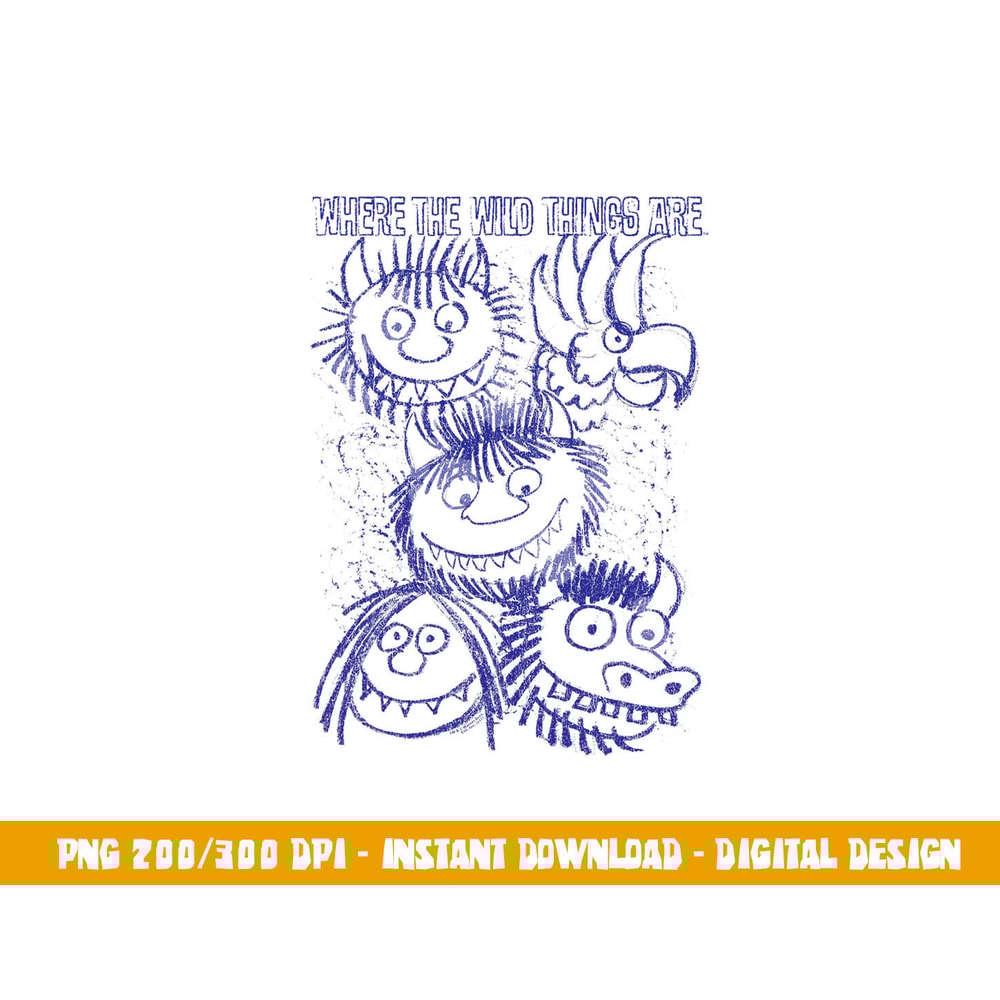 Where the Wild Things Are Wild Sketch png, sublimation .jpg