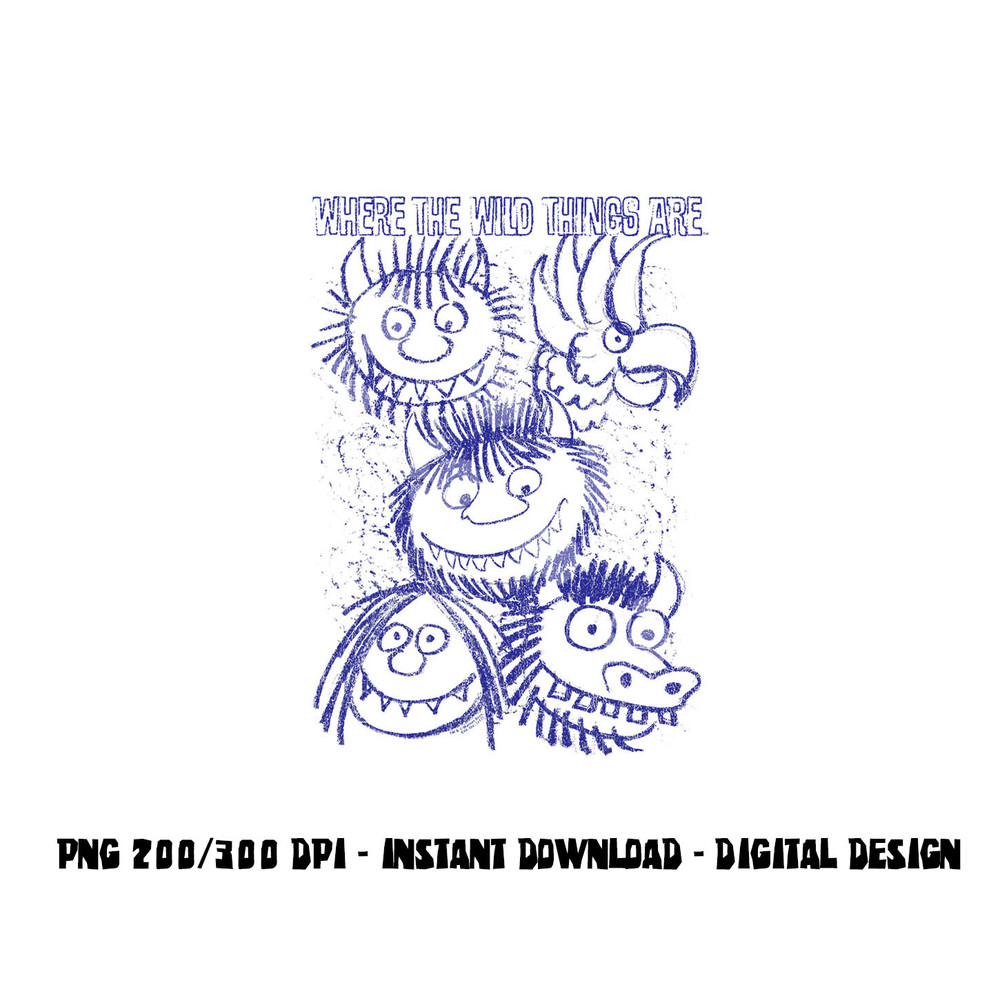 Where the Wild Things Are Wild Sketch png, sublimation .jpg