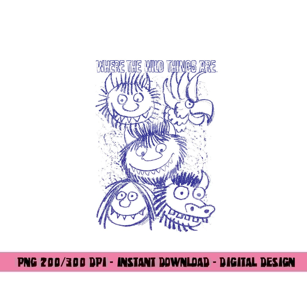 Where the Wild Things Are Wild Sketch png, sublimation .jpg