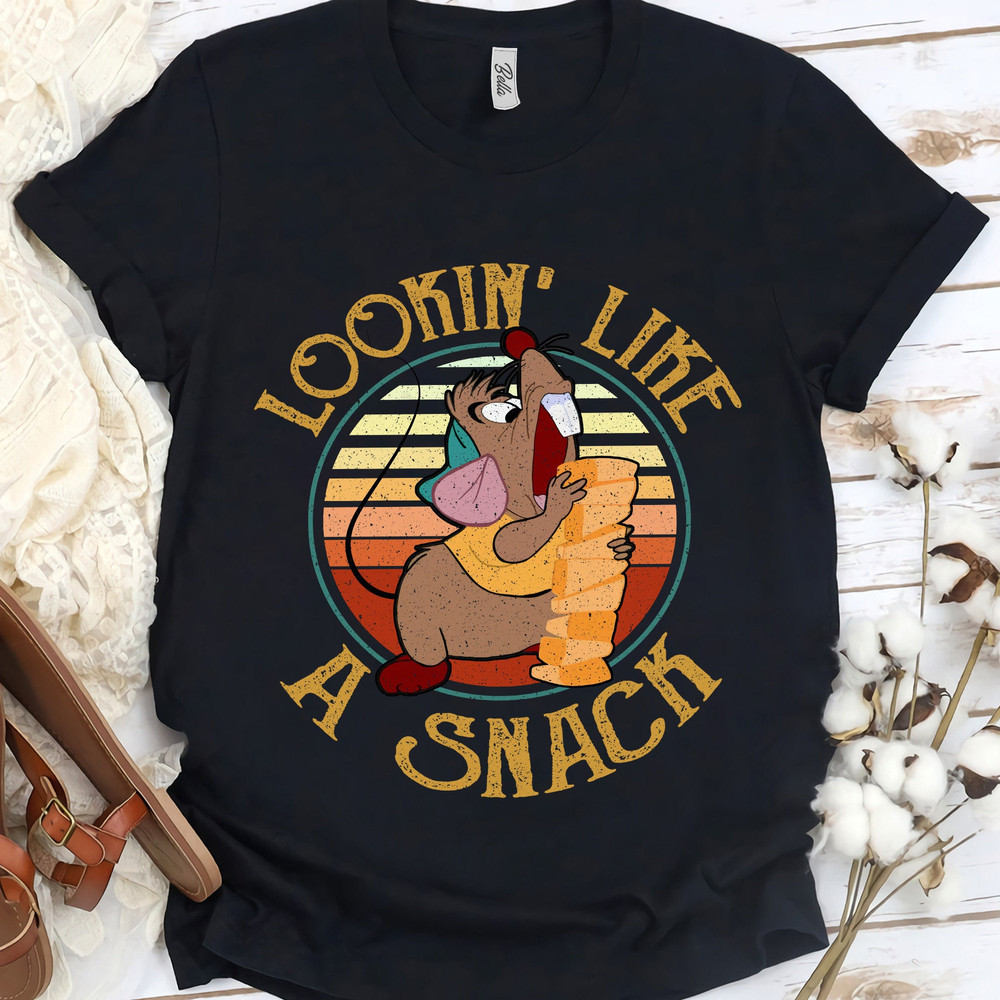 Retro 90s Cute Gus Mouse Looking Like A Snack Cinderella Princess Vintage Shirt, Unisex T-shirt Family Birthday Gift Adult Kids Toddler Tee - 2.jpg