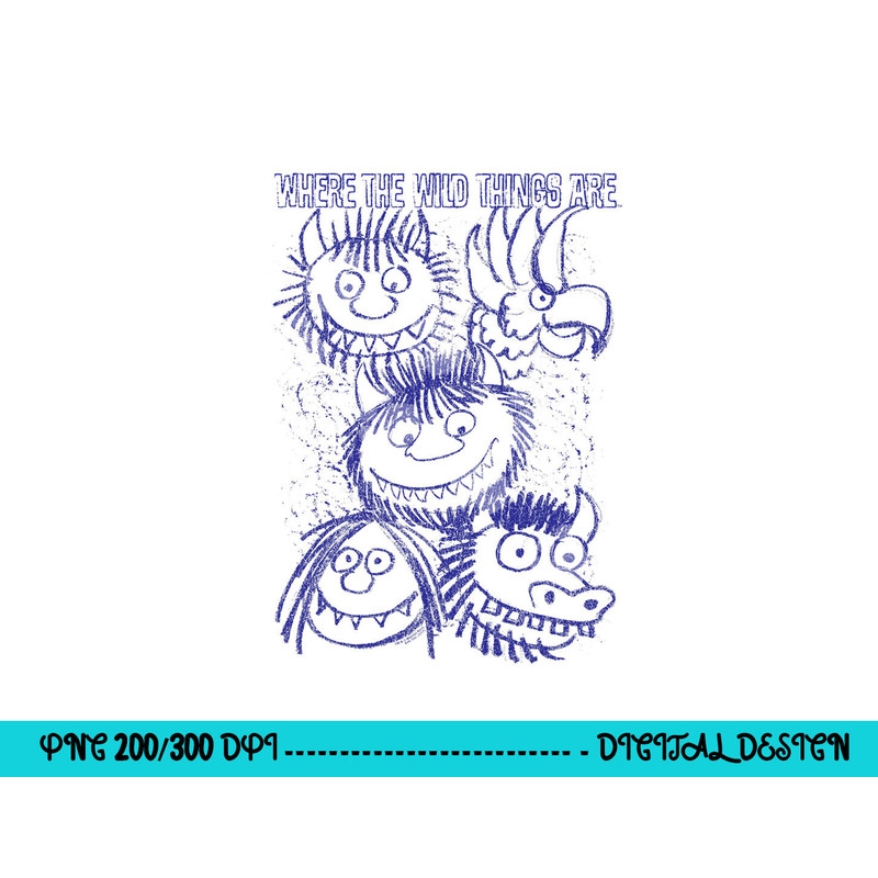 Where the Wild Things Are Wild Sketch png, sublimation .jpg