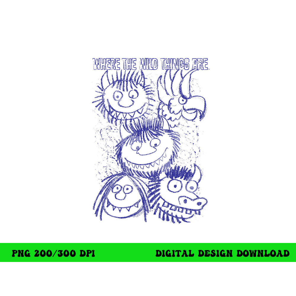 Where the Wild Things Are Wild Sketch  png, sublimation .jpg