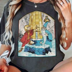 retro disney the sword in the stone stained arthur and merlin stained glass wdw