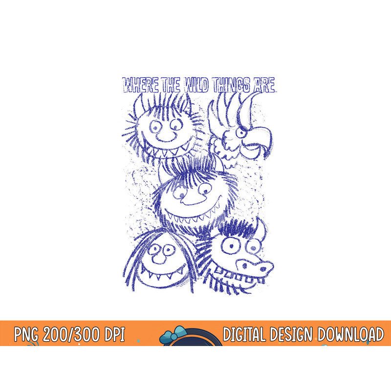 Where the Wild Things Are Wild Sketch  png, sublimation .jpg