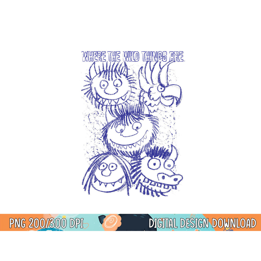 Where the Wild Things Are Wild Sketch  png, sublimation .jpg