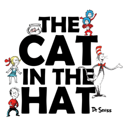 dr seuss svg cat in the hat svg read across america svg, png, dxf, pdf instant download files