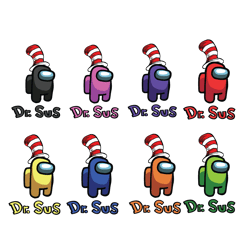 dr sus among us svg digital file, dr seuss among us svg