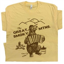 retro camping t shirt funny vintage camp t shirts moonshine graphic national parks tee accordion bluegrass t shirt cute