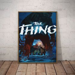 movie poster, film poster, the thing poster, wall art, wall decor, prints, home decor, inescapable icebound horror wall