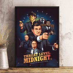 movie poster, film poster, threat level midnight poster, wall art, wall decor, prints, home decor, midnight menace