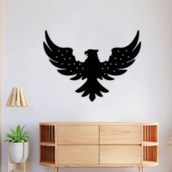 wall decoration eagle flag laser cut files, metal wall art, cnc cutting router