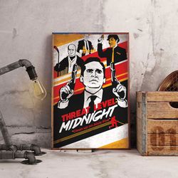 movie poster, film poster, threat level midnight poster, wall art, wall decor, prints, home decor, midnight's secret