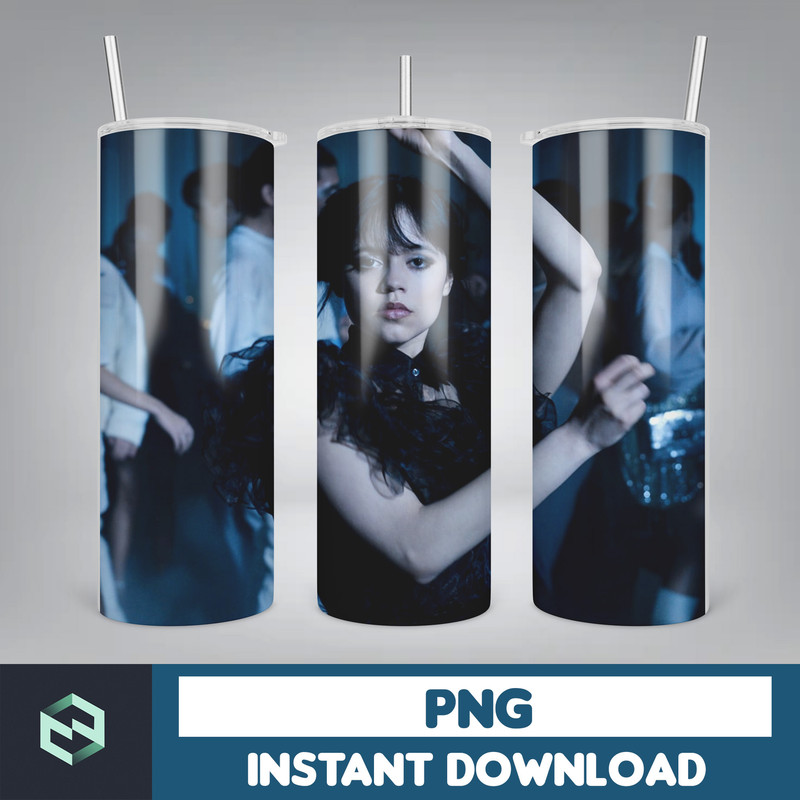 Wednesday Addams Skinny Tumbler 20oz Sublimation Wrap, Adams Family, Digital Download (3).jpg