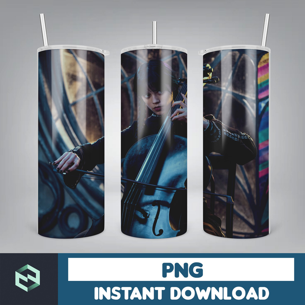 Wednesday Addams Skinny Tumbler 20oz Sublimation Wrap, Adams Family, Digital Download (6).jpg