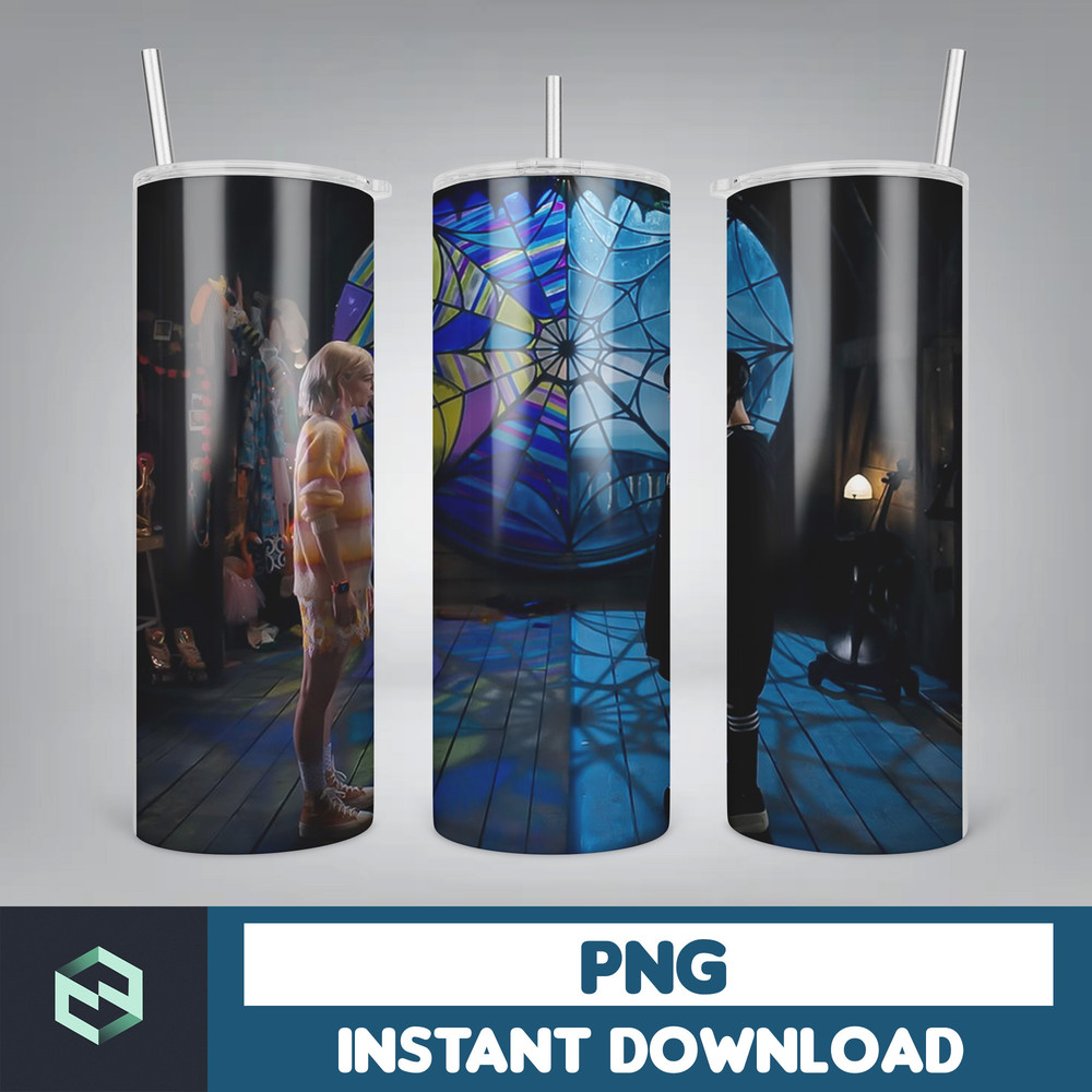 Wednesday Addams Skinny Tumbler 20oz Sublimation Wrap, Adams Family, Digital Download (8).jpg