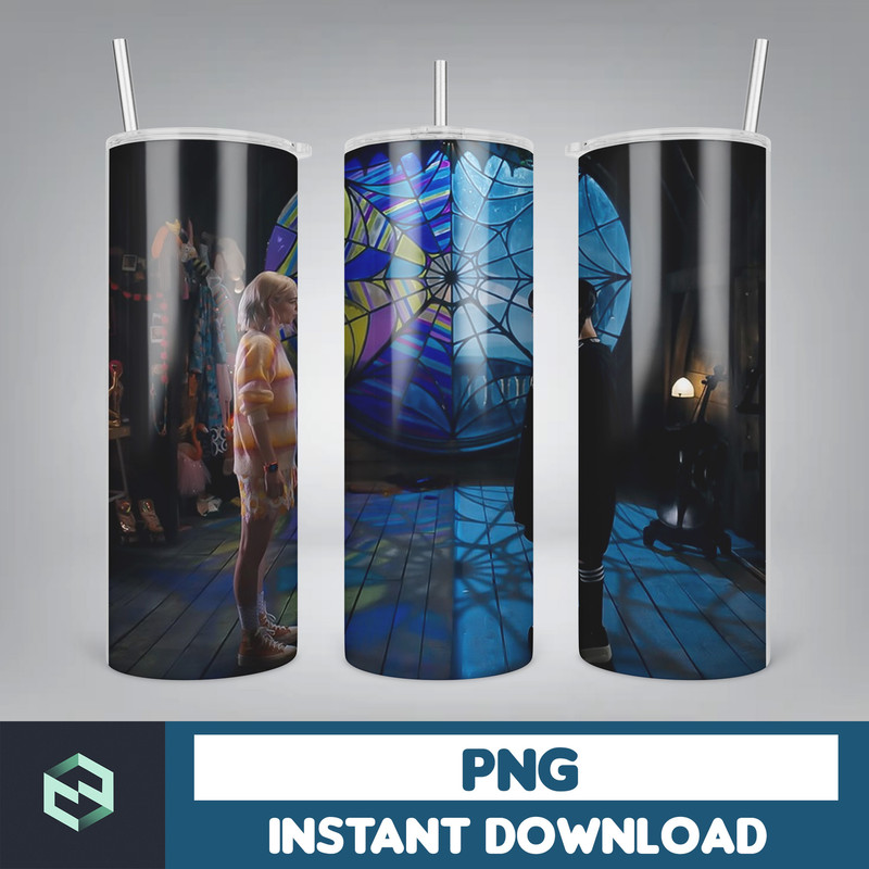 Wednesday Addams Skinny Tumbler 20oz Sublimation Wrap, Adams Family, Digital Download (8).jpg