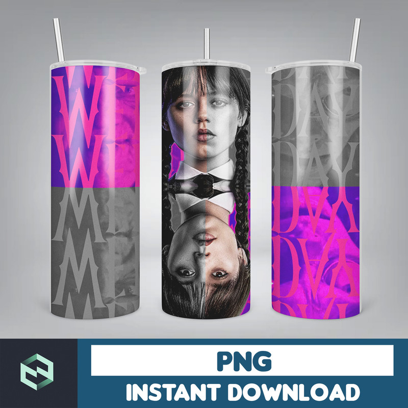 Wednesday Addams Skinny Tumbler 20oz Sublimation Wrap, Adams Family, Digital Download (22).jpg