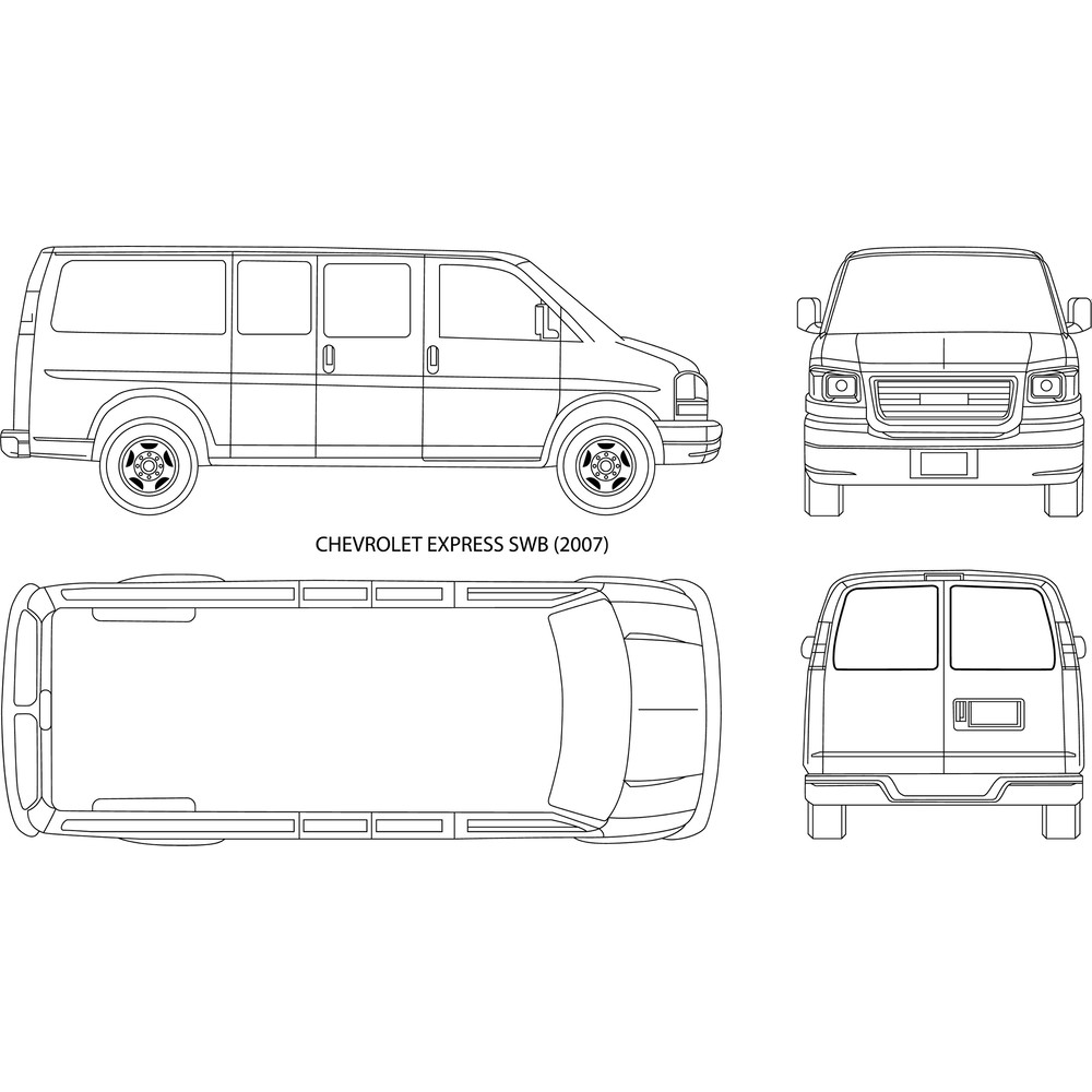 CHEVROLET EXPRESS SWB (2007)line art vector file.jpg