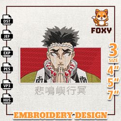 himejima demon slayer, anime embroidery design, anime machine embroidery design, gift for anime fan, instant download