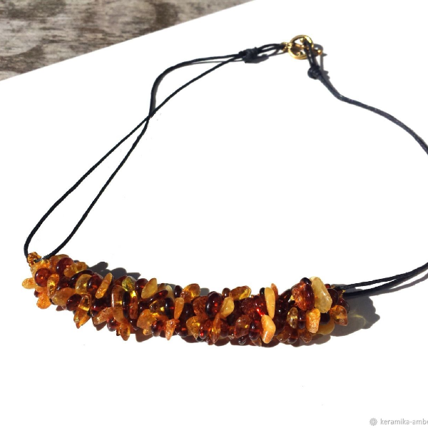 Natural Baltic Amber Choker Necklace Baltic Amber Jewelry Handmade Gemstone Beads Necklace Everyday Bar Necklace For Women unique handmade jewelry multicolor am