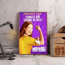 movie poster, film poster, unbreakable kimmy schmidt poster, wall art, wall decor, prints, home decor, kimmy's quirky