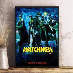 movie poster, film poster, watchmen poster, wall art, wall decor, prints, home decor, conspiracy unraveled wall decor
