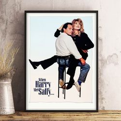 movie poster, film poster, when harry met sally poster, wall art, wall decor, prints, home decor, love unfolds poster
