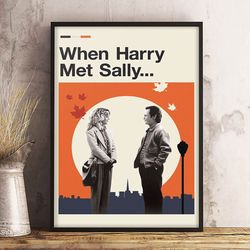 movie poster, film poster, when harry met sally poster, wall art, wall decor, prints, home decor, endearing connections