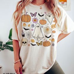 comfort colors halloween doodles t-shirt, halloween things shirt, cute halloween t-shirt, witch t-shirt, magic tee,