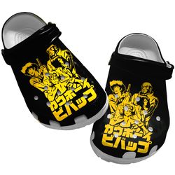 cowboy bebop crocs, anime crocs, cowboy bebop clog shoes unisex, anime sandals, cowboy bebop, spike crocs