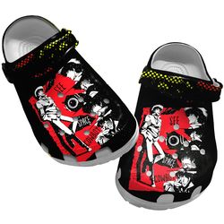 anime crocs, cowboy bebop clog shoes unisex, anime sandals, spike crocs, cowboy bebop, cowboy bebop crocs