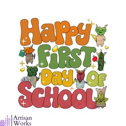 teacher korok happy first day of school svg cutting digital file