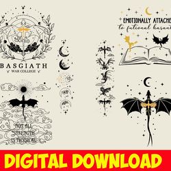 basgiath war college png bundle , fourth wing png, violet sorrengail png, xaden riorson png, dragon rider png