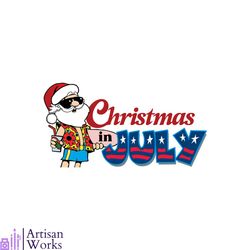 christmas in july tropical santa at the beach png silhouette file