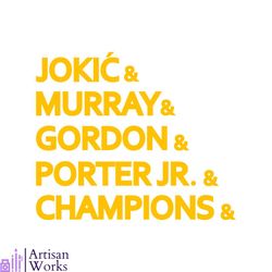 jokic murray gordon porter jr champions svg digital file