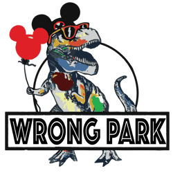 wrong park dinosaur svg png, disney svg, mickey trex svg, dinosaur svg