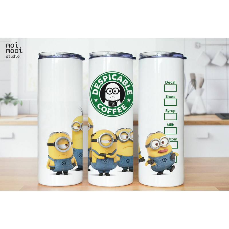 Minions Tumbler Sublimation Design 20oz Skinny Tumbler Wrap Design-1.jpg