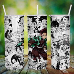anime demon slayer tumbler, anime demon slayer straight skinny tumbler, anime sublimation cartoon skinny tumbler