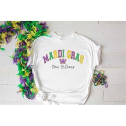 Colorful Mardi Gras New Orleans Shirt,Fat Tuesday Shirt,Mardi Gras Attire,Mardi Gras Beads,Mardi Gras Gift,King Cake Shi
