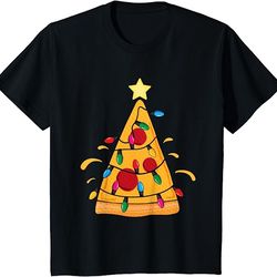 kids christmas t-shirt for kids boys pizza xmas tree crustmas t-shirt
