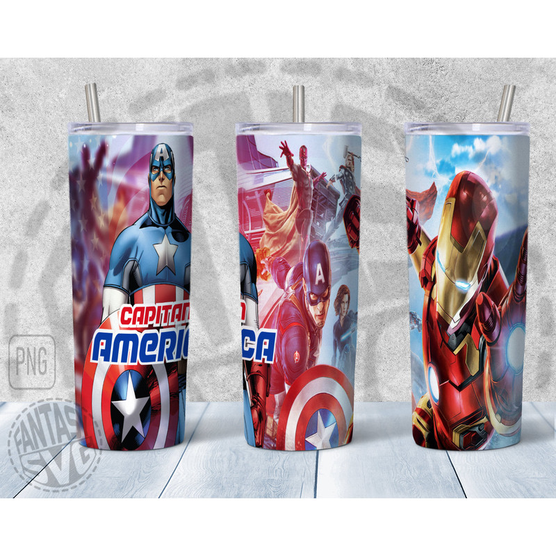 Captain America Tumbler,Captain America Skinny Tumbler,Superhero Avenger Earth Last Stand Tumbler.png